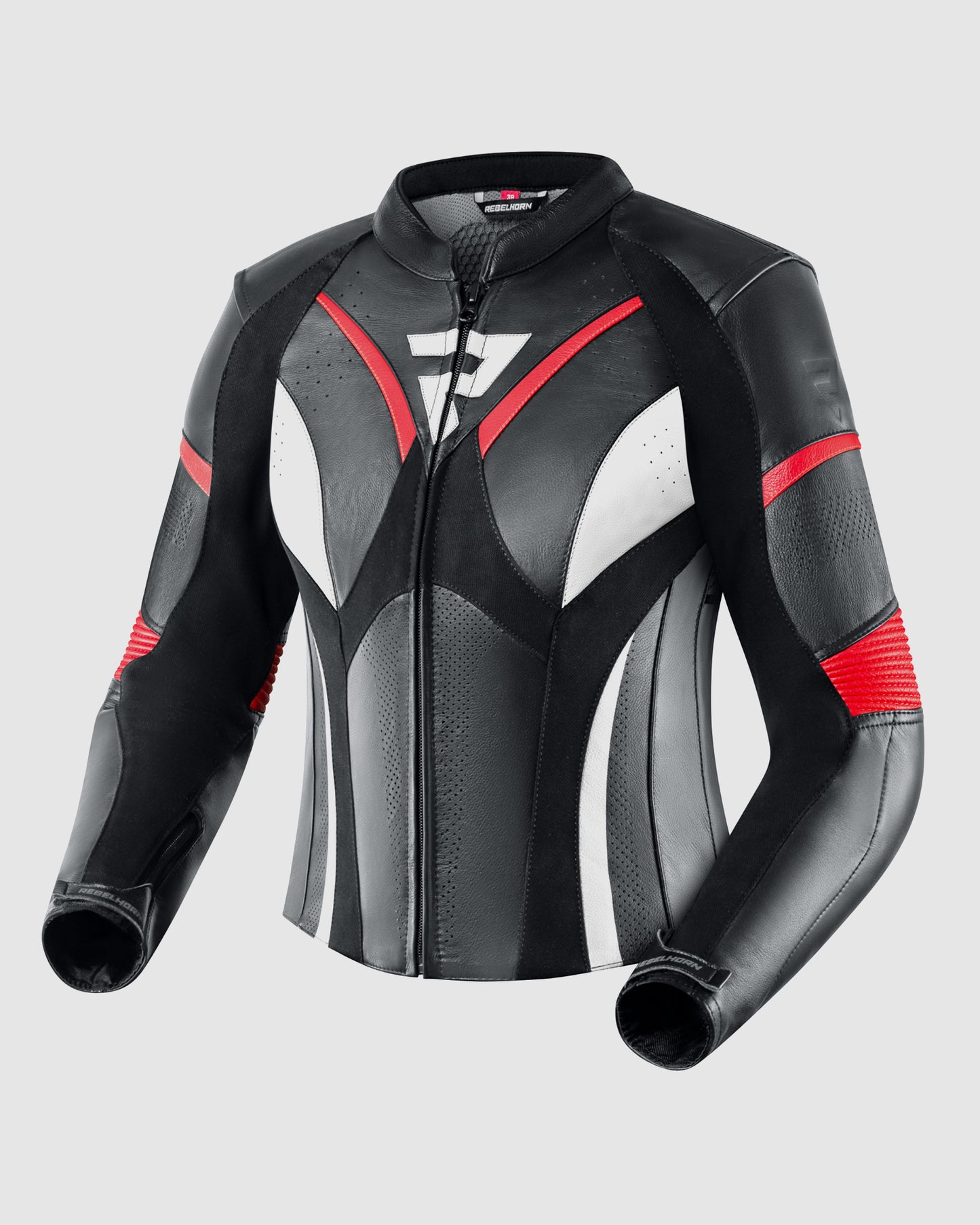Rebel Women's Motorcycle Jacket Red White