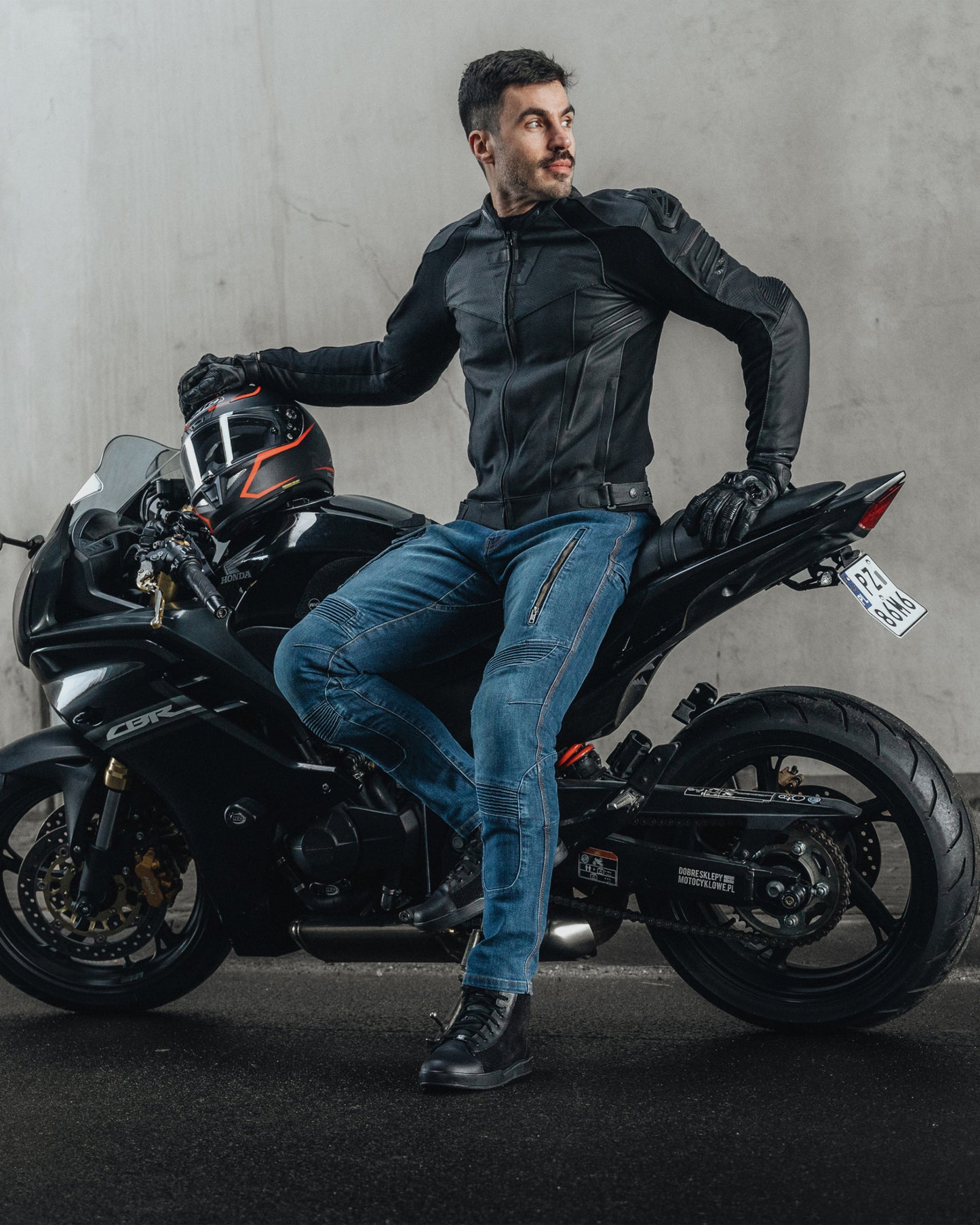 Vandal Motorcycle Jeans Blue