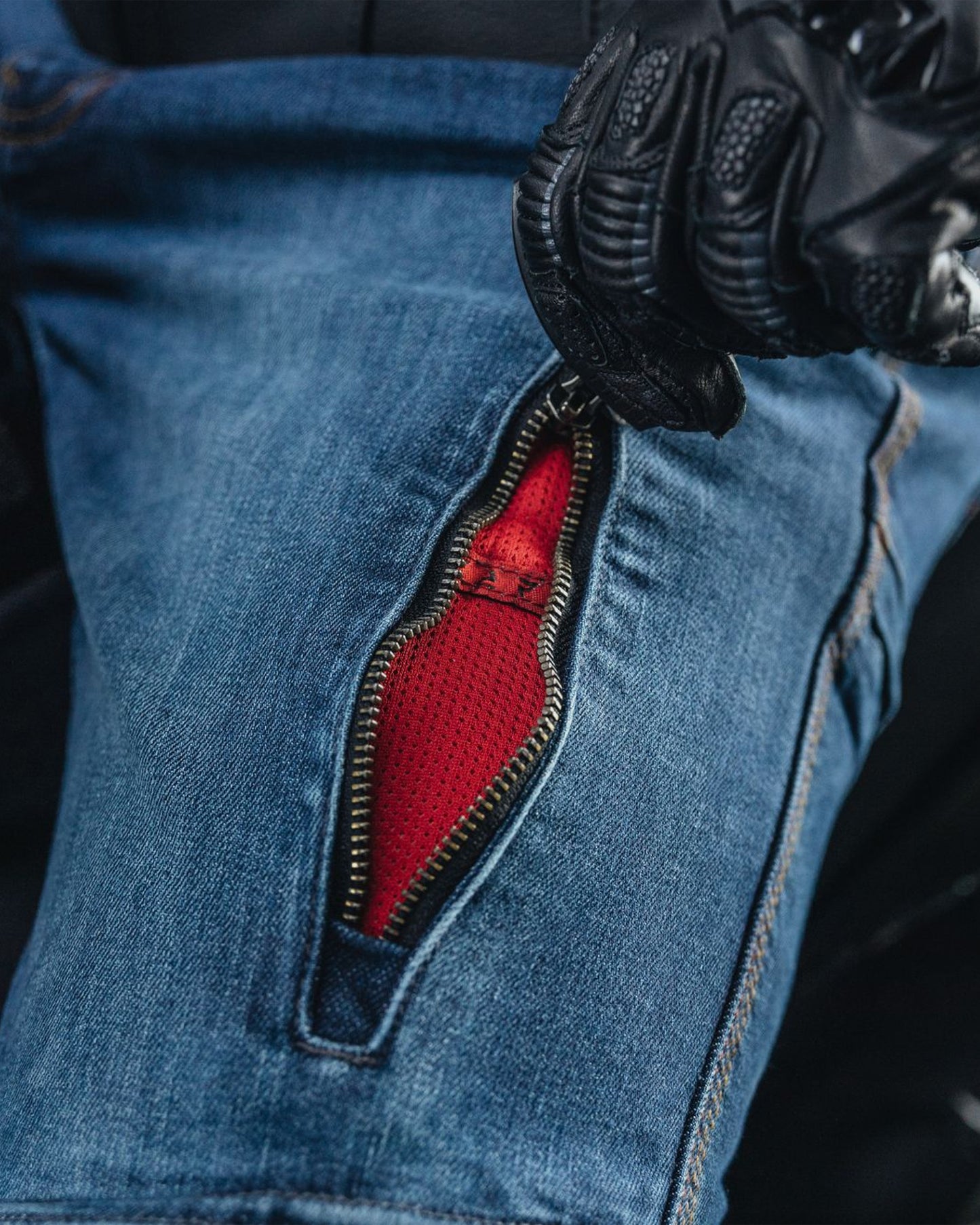 Vandal Motorcycle Jeans Blue