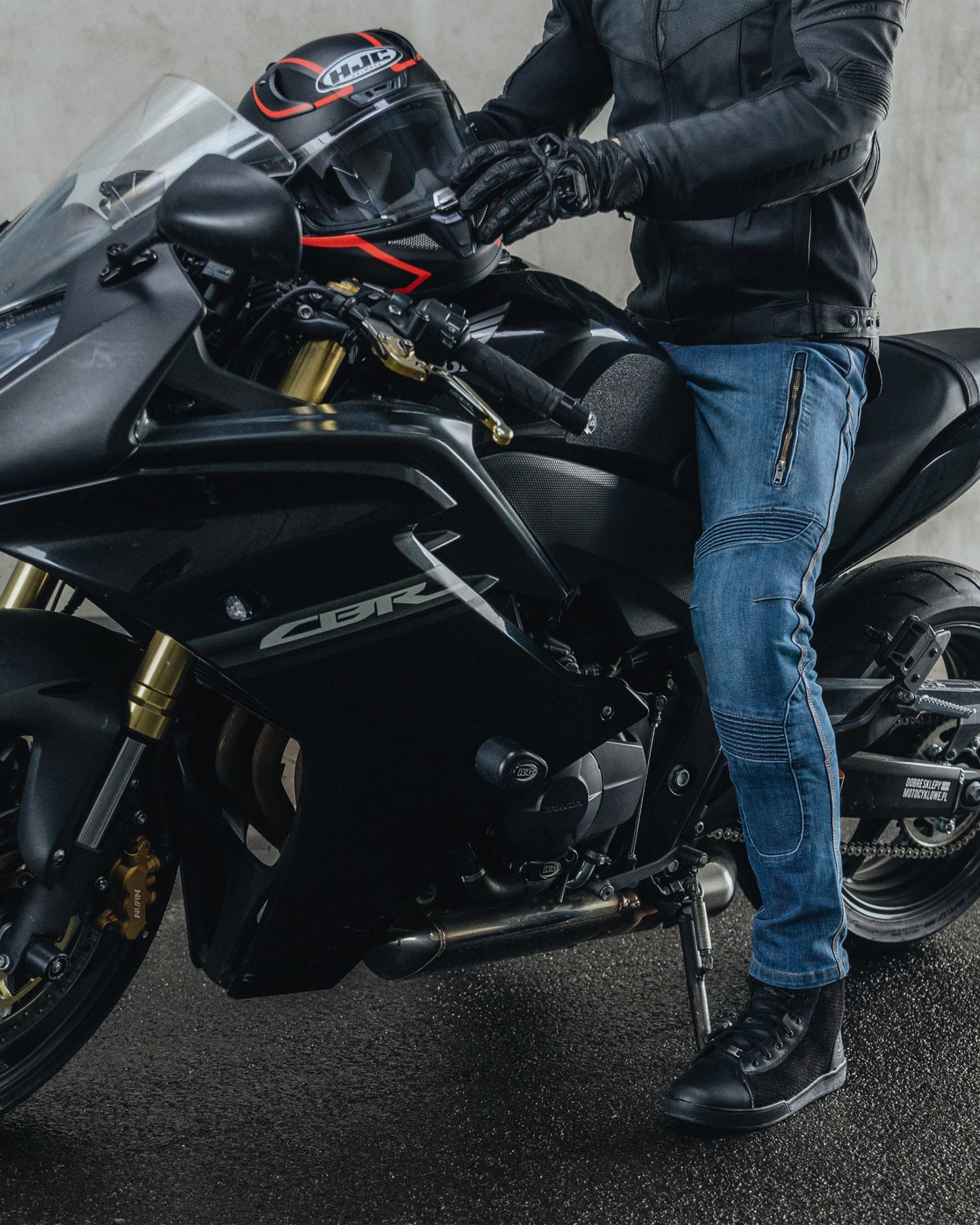 Vandal Motorcycle Jeans Blue