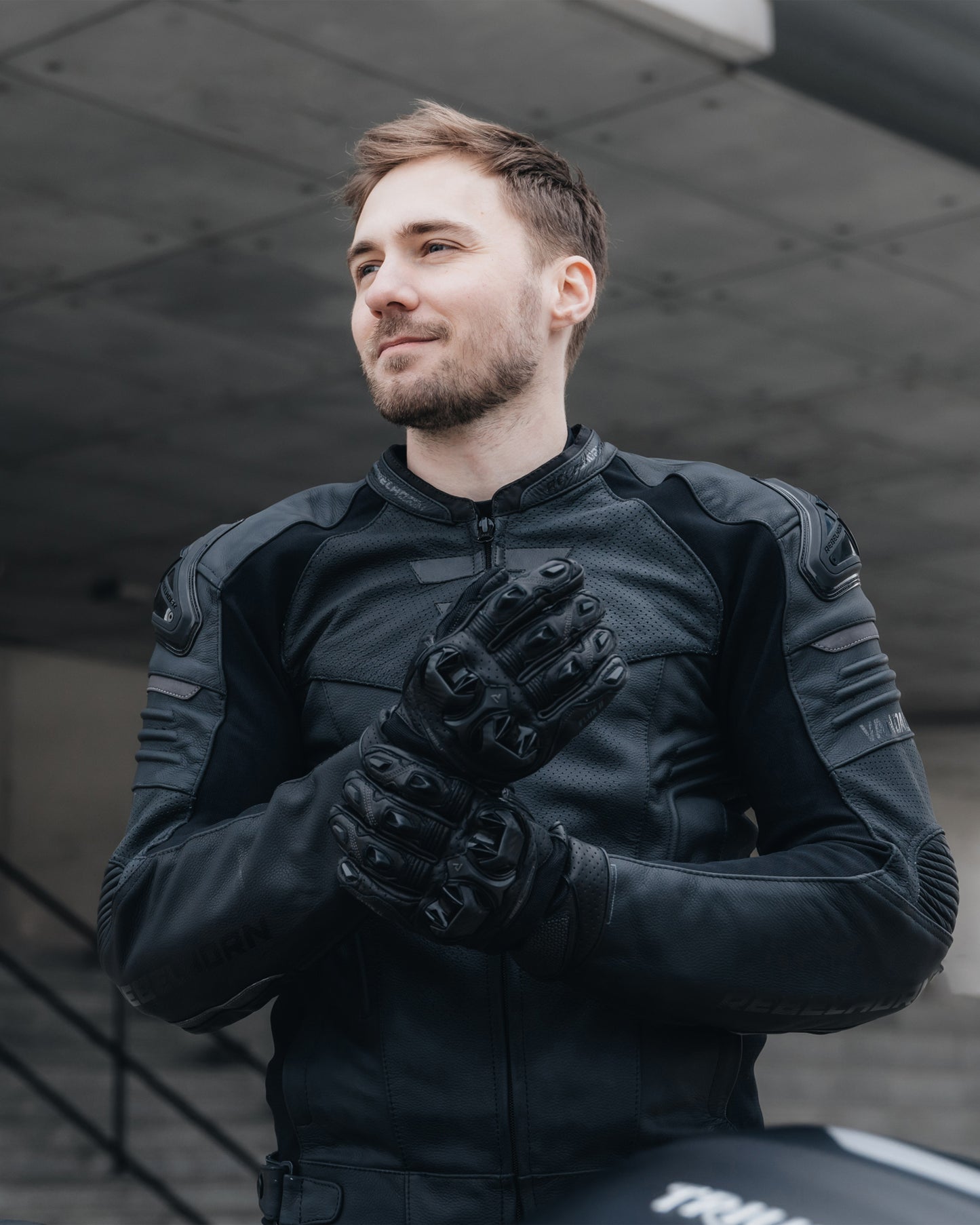 Vandal Motorcycle Leather Jacket Black