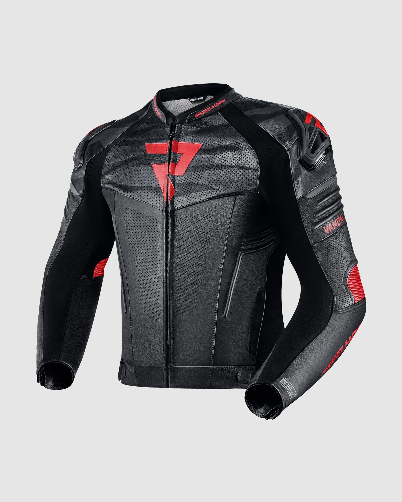 Vandal Motorcycle Leather Jacket Red – Rebelhorn Official
