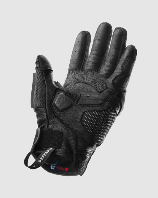 Defender Motorcycle Gloves Black