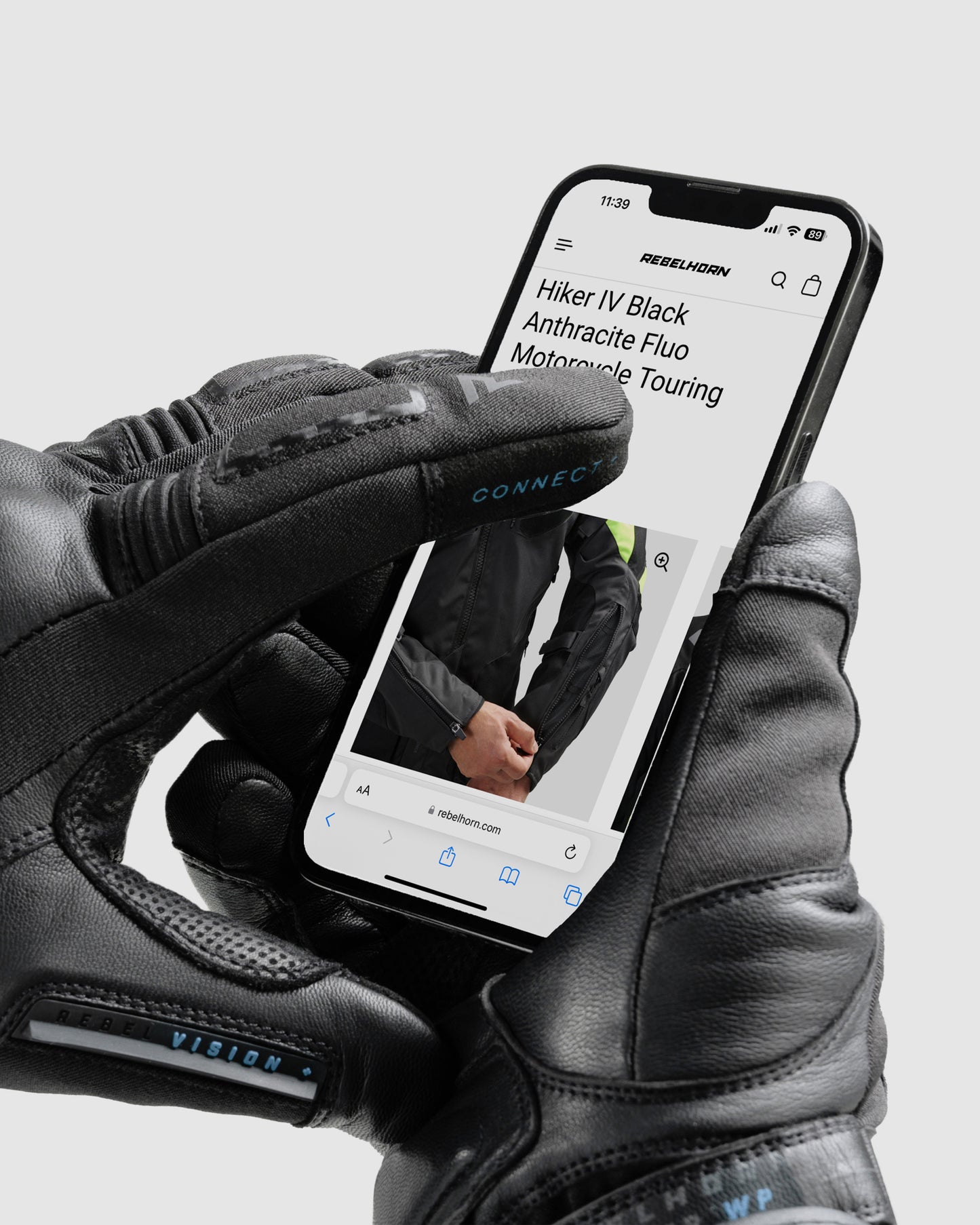 Tracer Waterproof Motorcycle Gloves Black