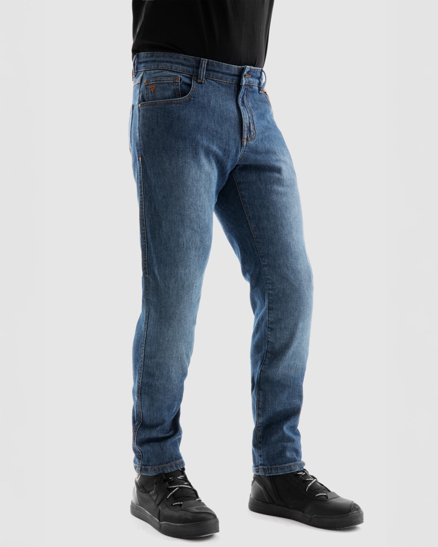 Bronco Motorcycle Jeans Washed Blue