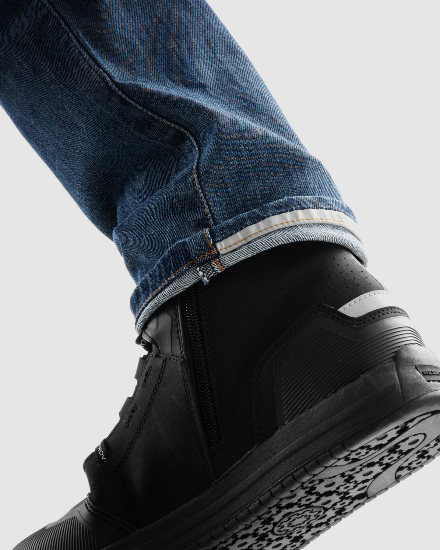 Bronco Motorcycle Jeans Washed Blue