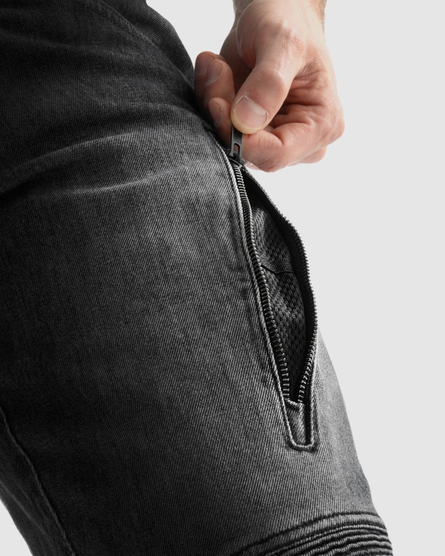 Vandal Motorcycle Jeans Monolayer Washed Black