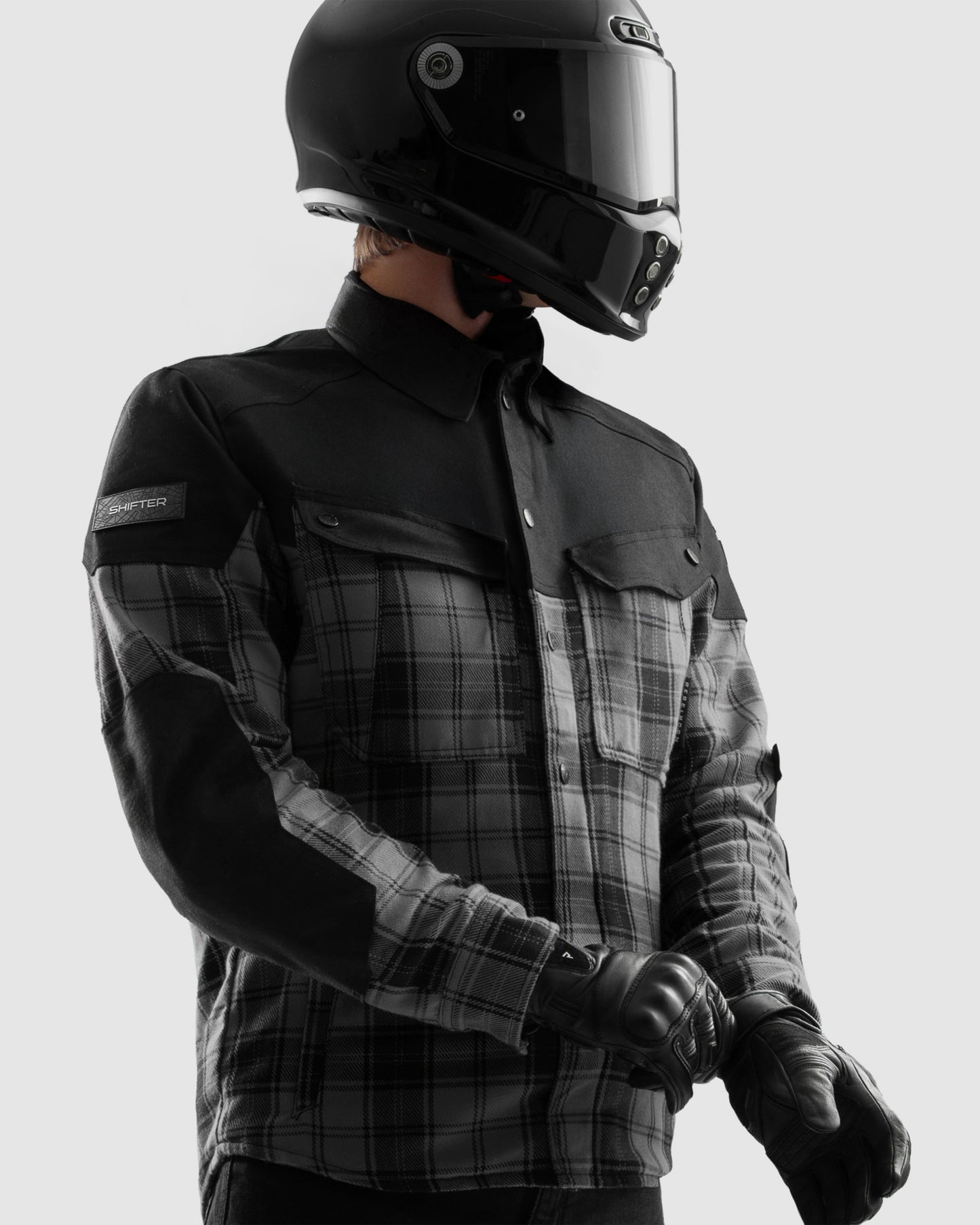 Shifter Motorcycle Shirt Grey