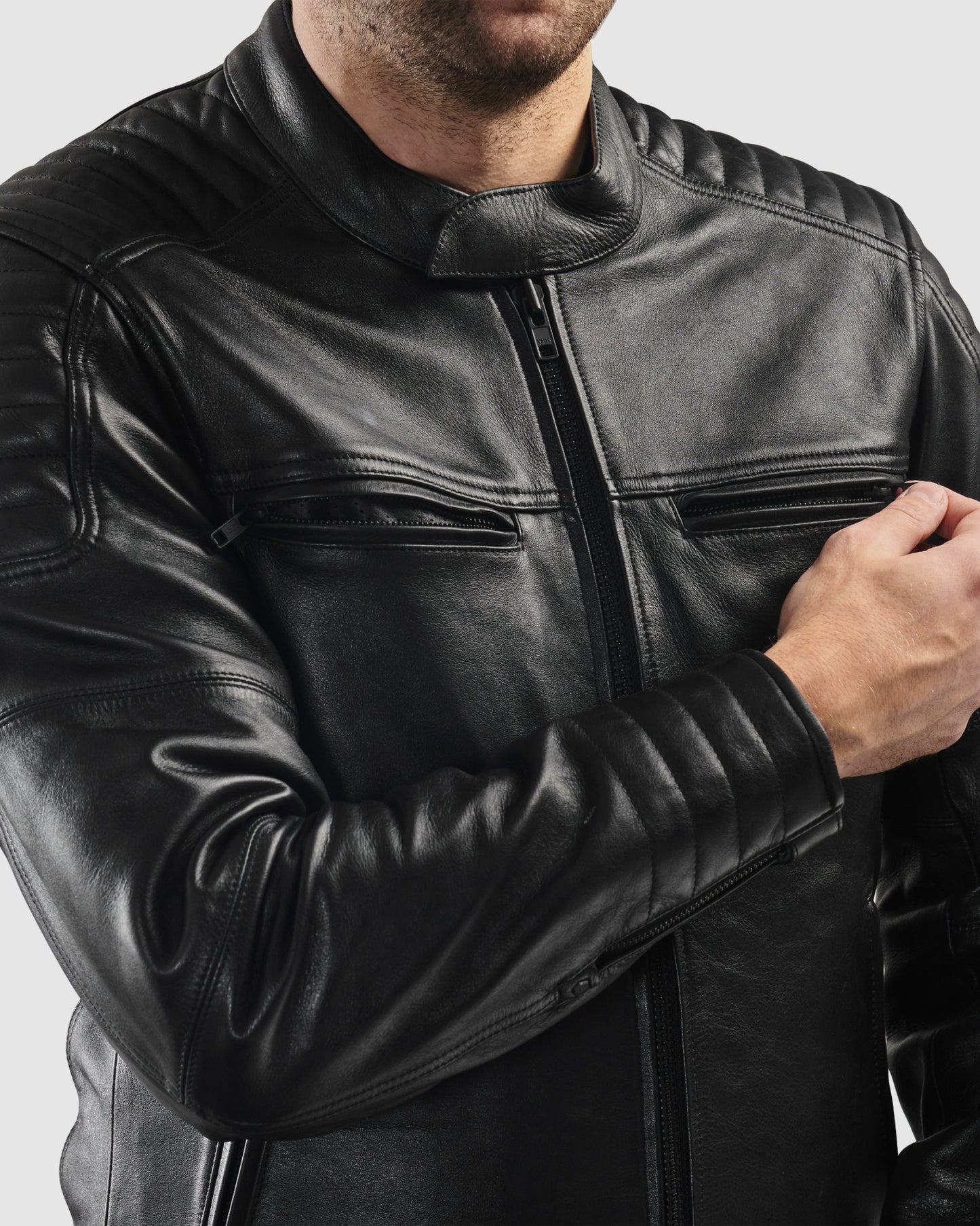 Hunter II Leather Jacket Black