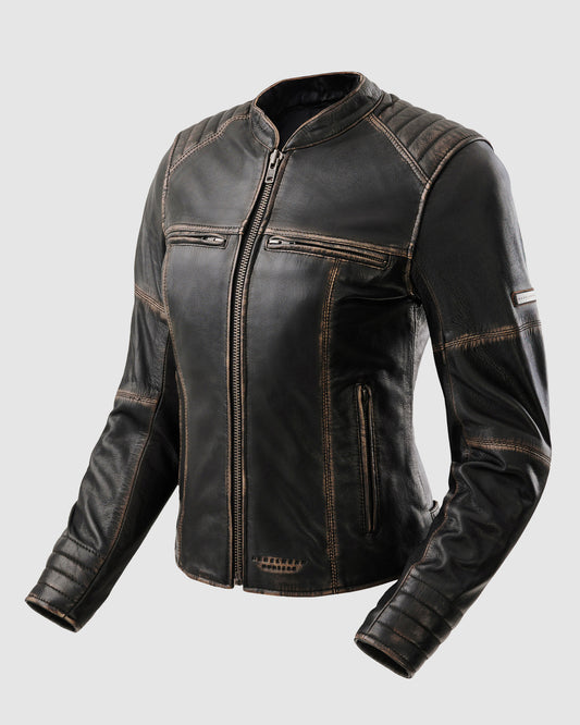Hunter II Women's Leather Jacket Vintage Brown