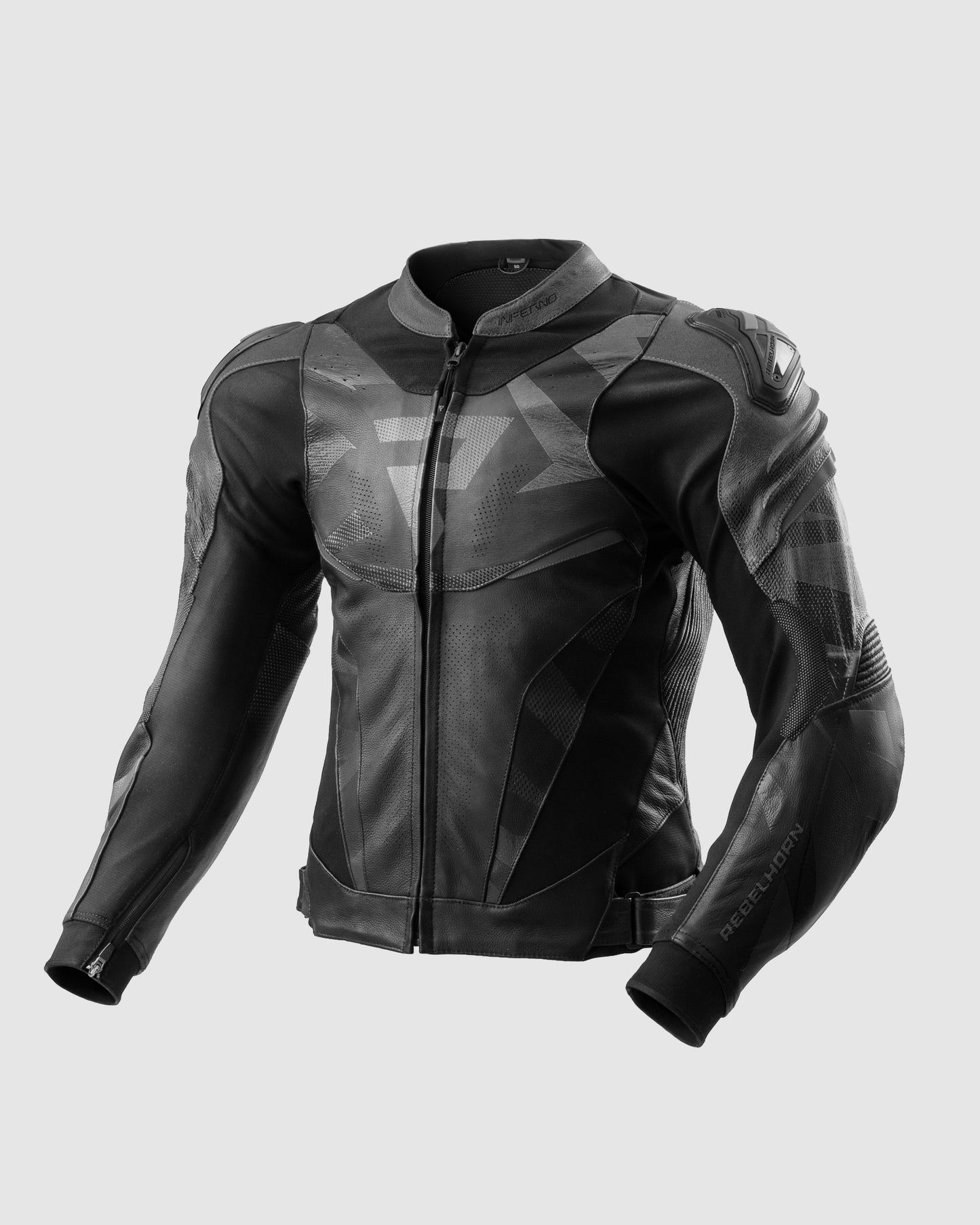 Inferno Leather Motorcycle Jacket Black