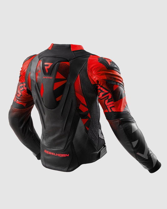 Inferno Leather Motorcycle Jacket Red