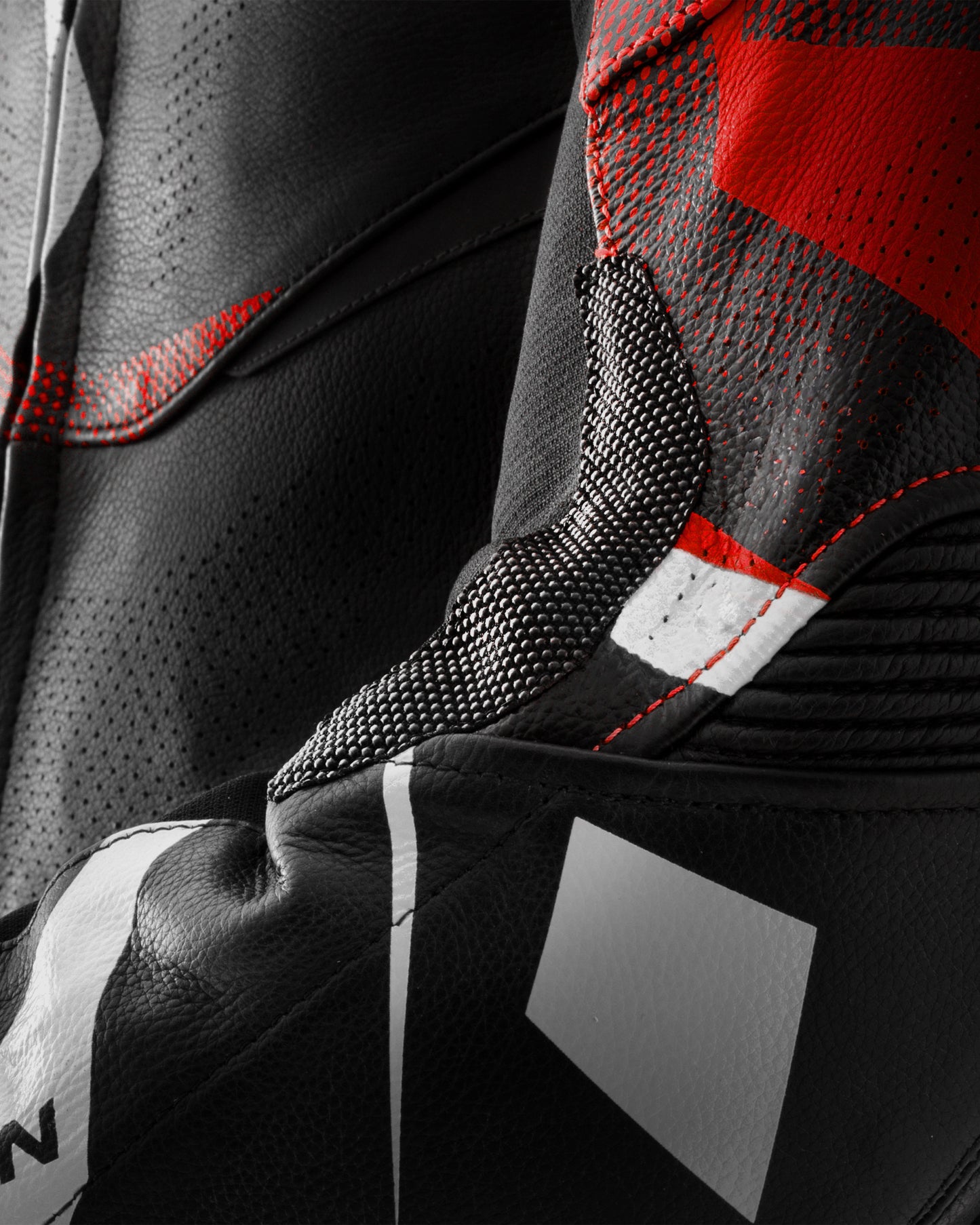 Inferno Leather Motorcycle Jacket Blue Red