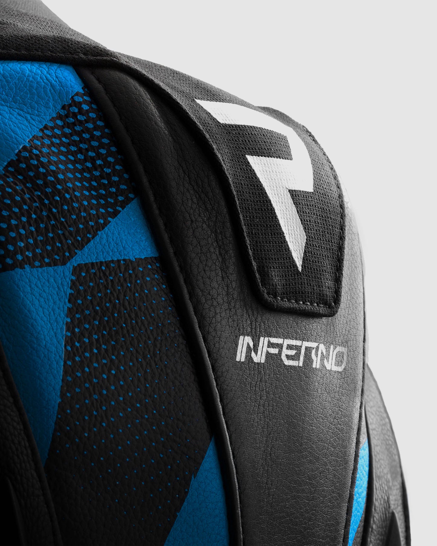 Inferno Leather Motorcycle Jacket Blue Red