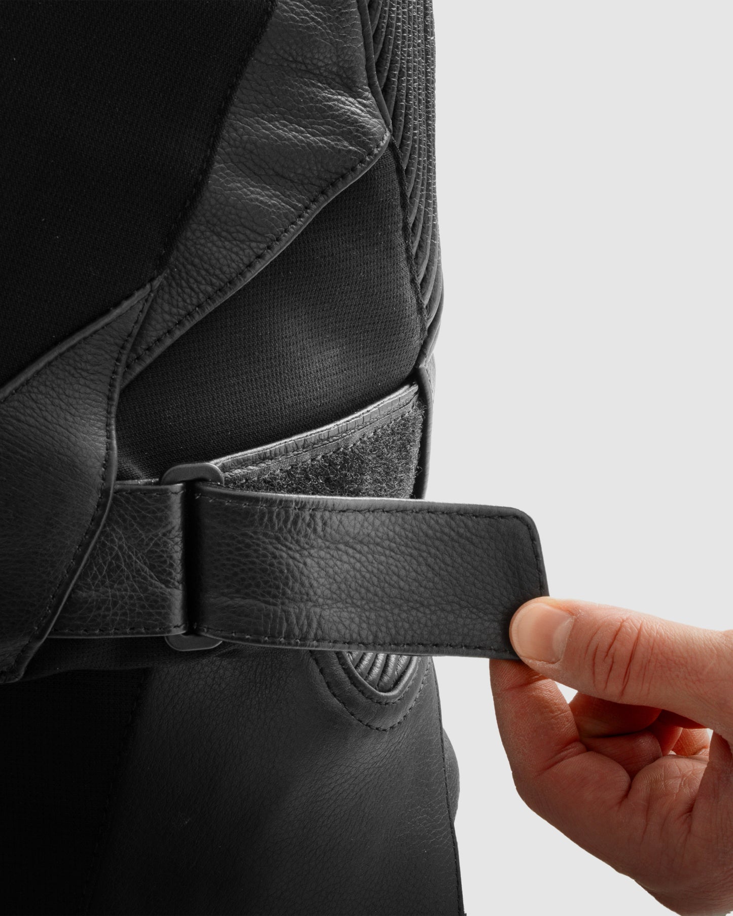 Inferno Leather Motorcycle Jacket Black White