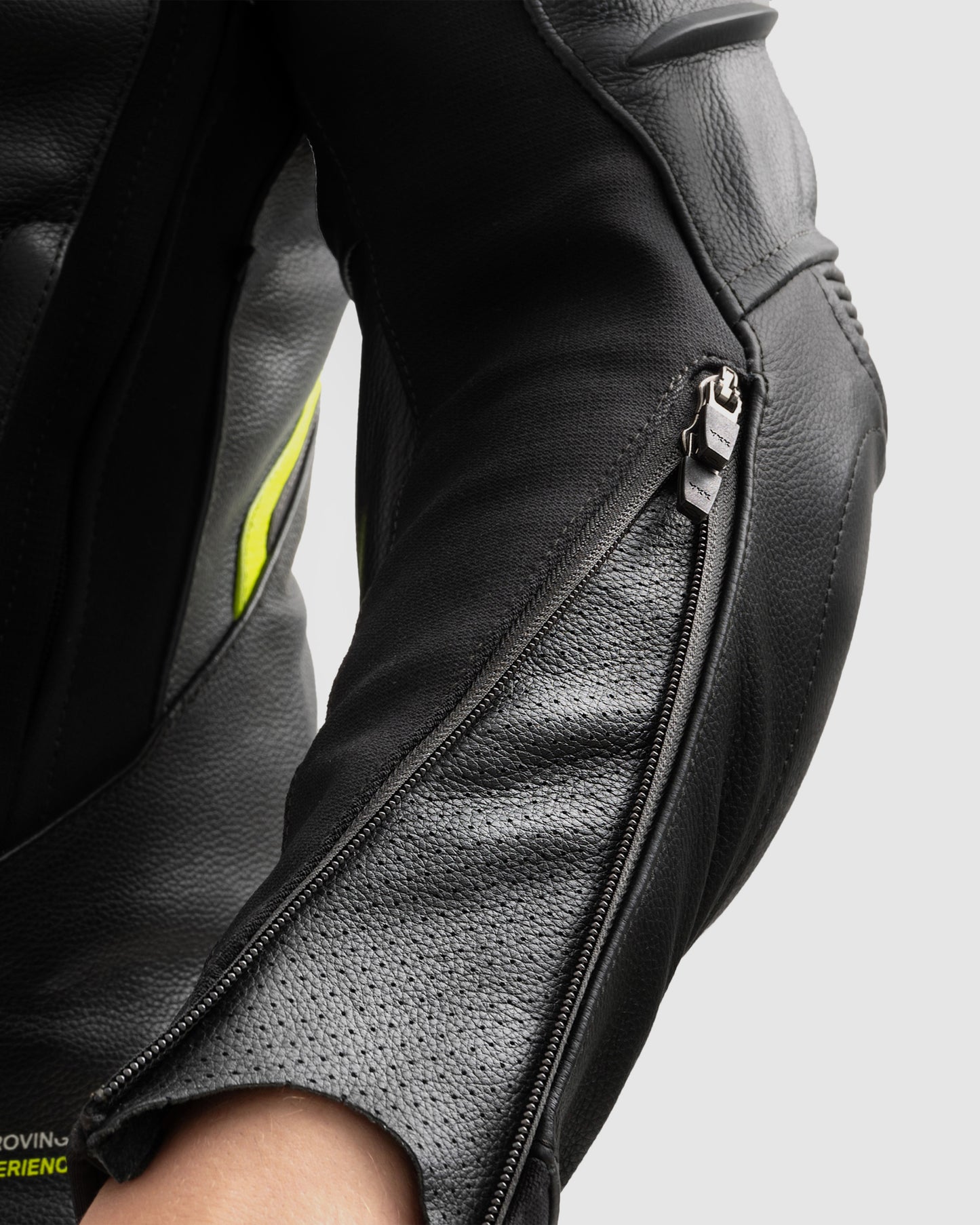 Veloce Leather Motorcycle Jacket Fluo Yellow