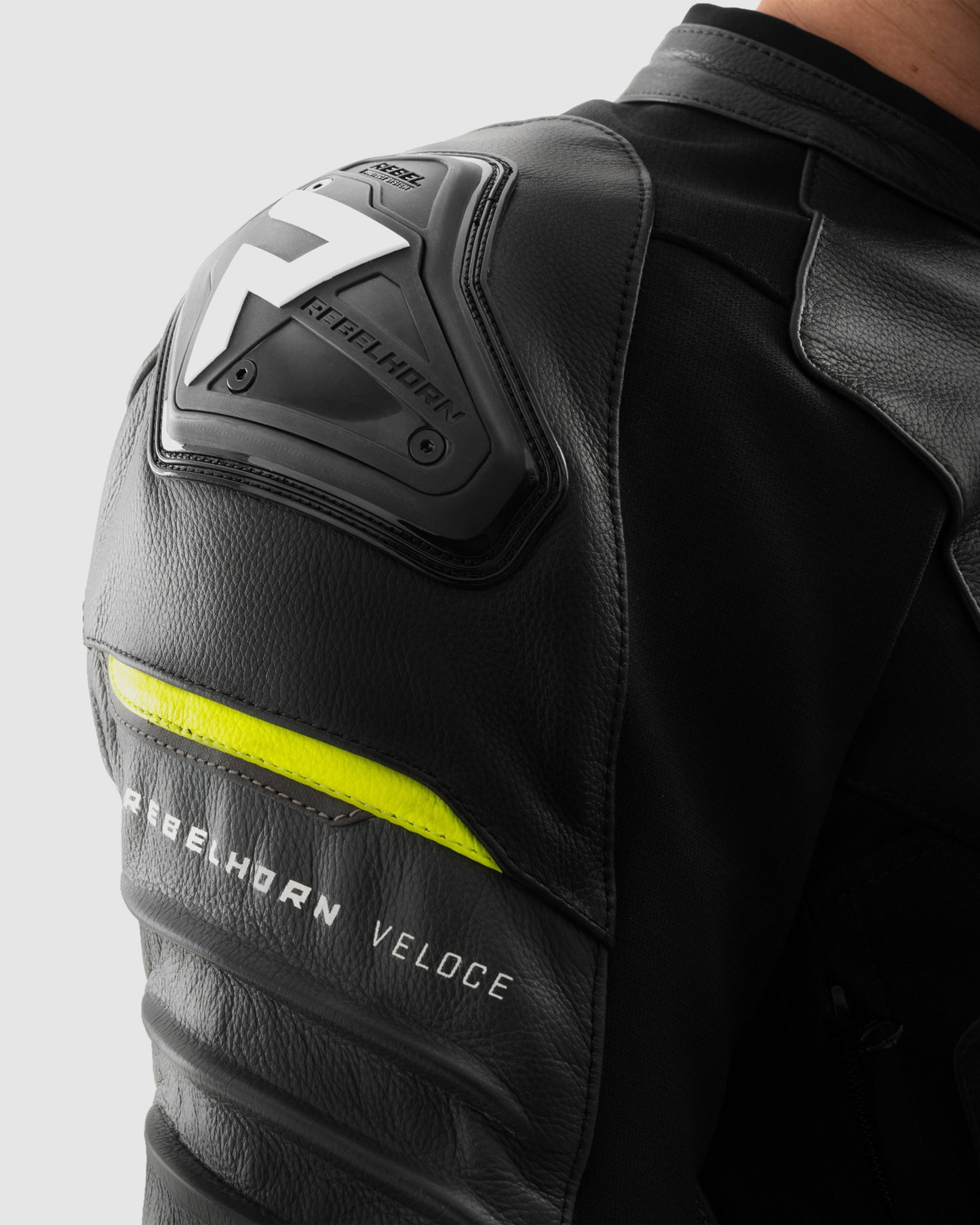 Veloce Leather Motorcycle Jacket Fluo Yellow