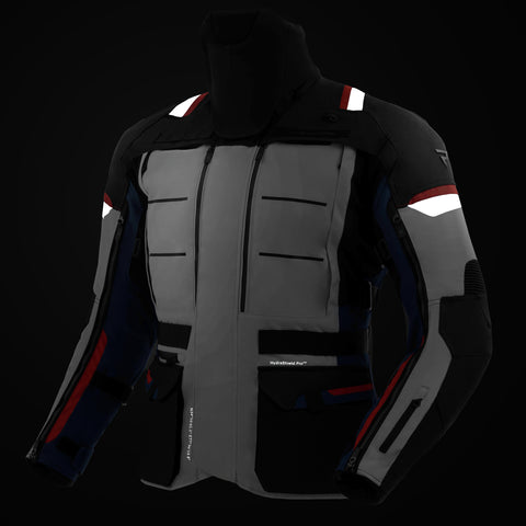 Cubby V Blue / Grey / Red Motorcycle Jacket