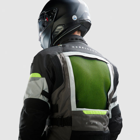 Cubby V Black / Grey / Fluo Yellow Motorcycle Jacket