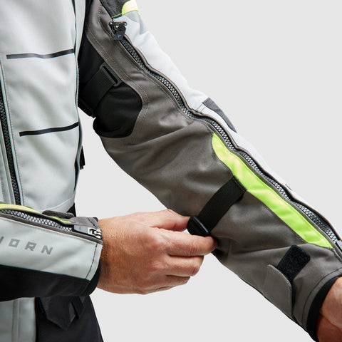 Cubby V Black / Grey / Fluo Yellow Motorcycle Jacket