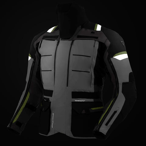 Cubby V Black / Grey / Fluo Yellow Motorcycle Jacket