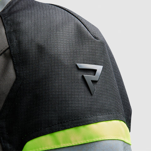 Cubby V Black / Grey / Fluo Yellow Motorcycle Jacket