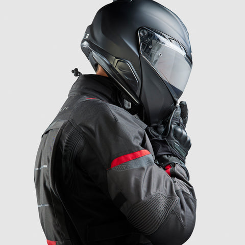 Cubby V Black / Anthracite / Red Motorcycle Jacket