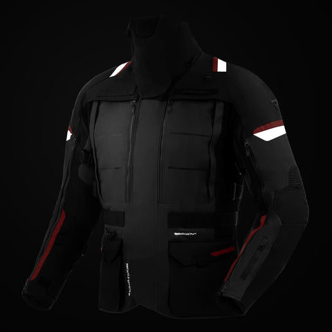 Cubby V Black / Anthracite / Red Motorcycle Jacket