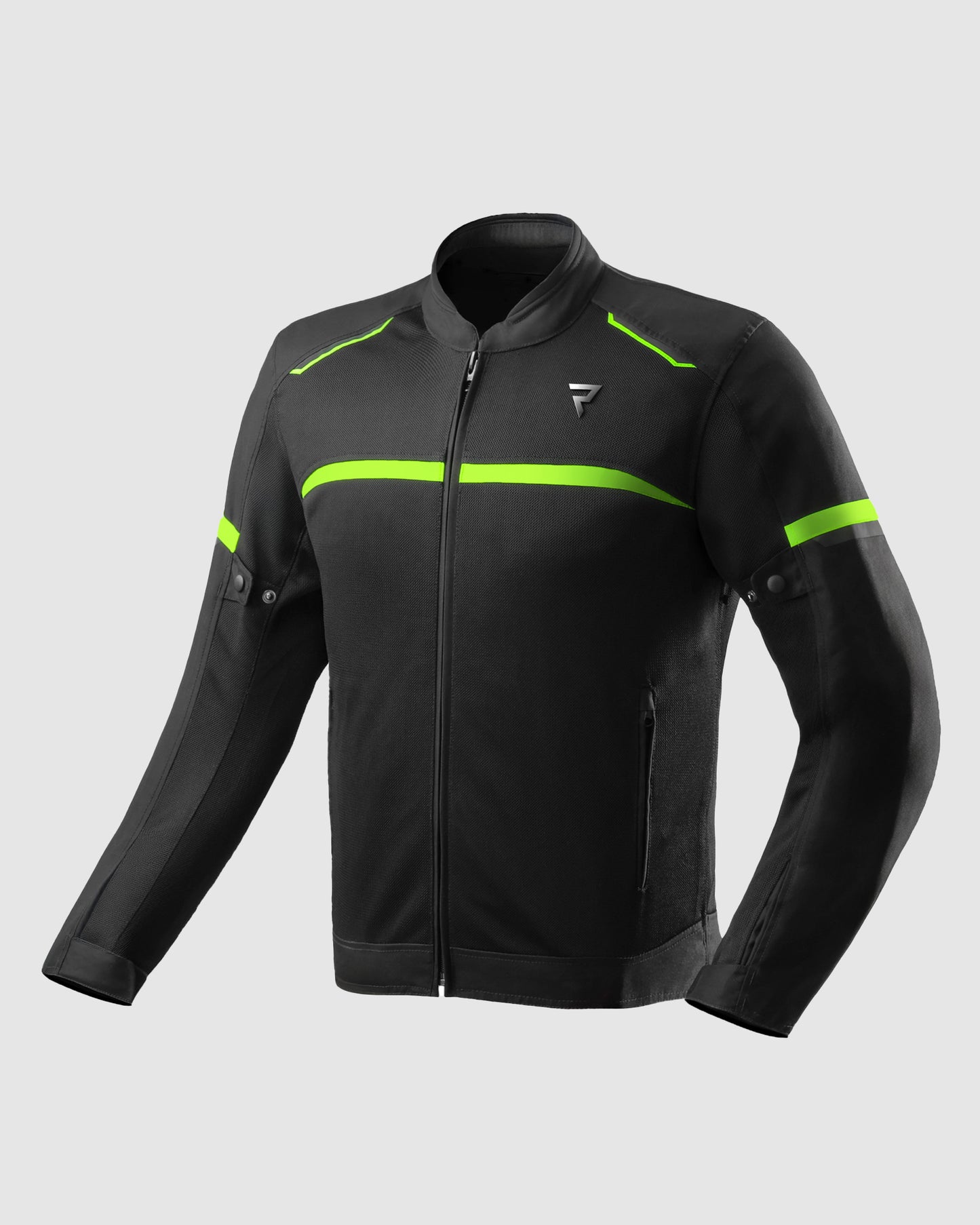 Echo Motorcycle Jacket Black, Fluo Yellow