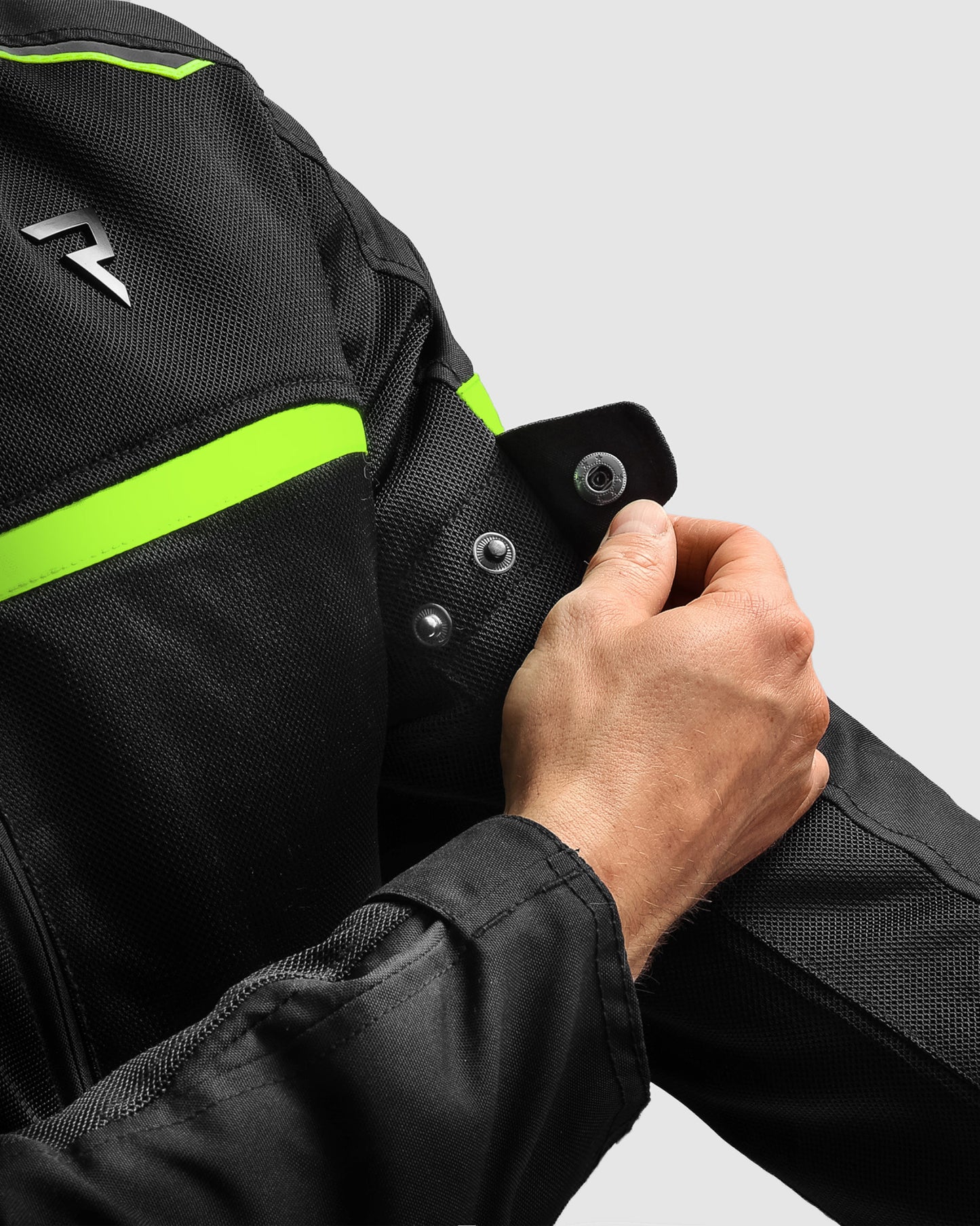 Echo Motorcycle Jacket Black, Fluo Yellow