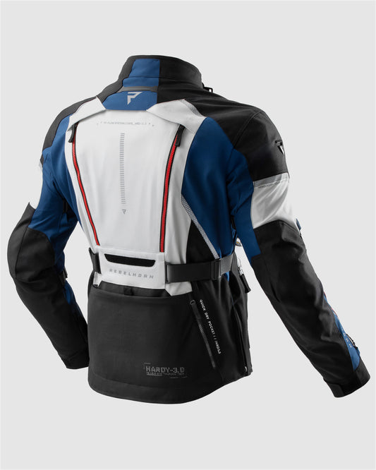 Hardy 3.0 Motorcycle Jacket Grey, Blue, Red