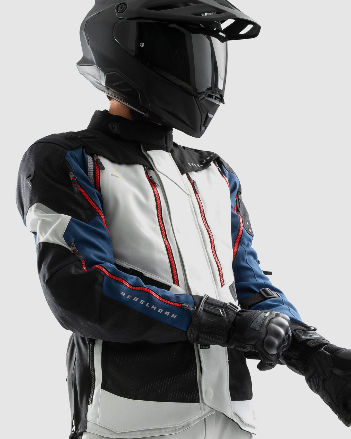 Hardy 3.0 Motorcycle Jacket Grey, Blue, Red