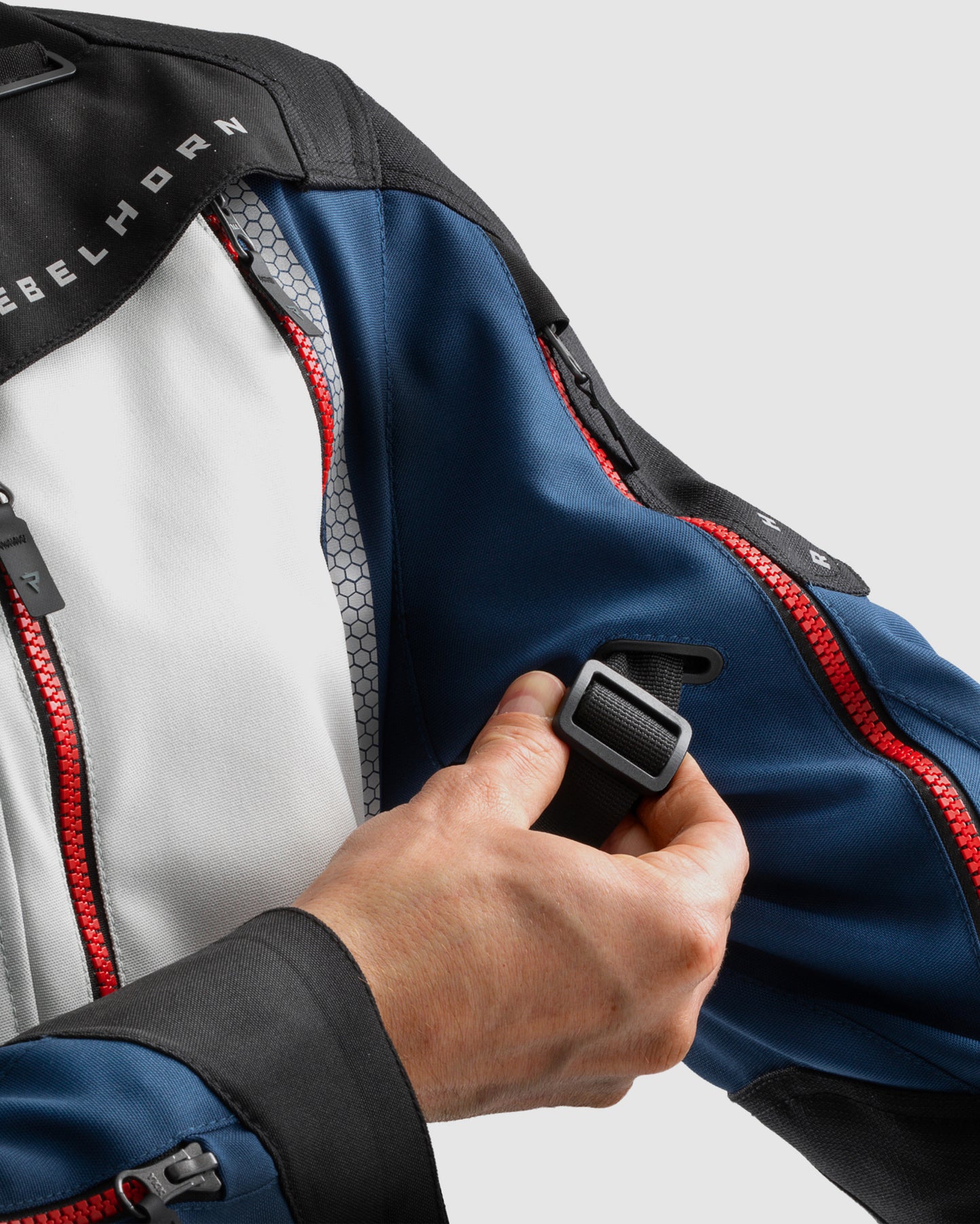 Hardy 3.0 Motorcycle Jacket Grey, Blue, Red