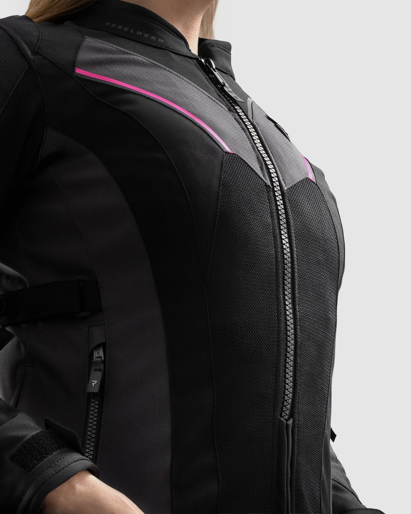 Hiflow V Women's Motorcycle Jacket Black, Pink