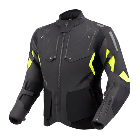 Hiker IV Black Anthracite Fluo Motorcycle Touring Jacket