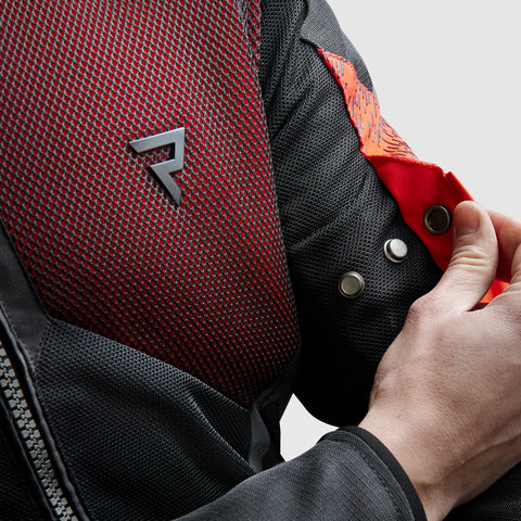Jax Black/Red Textile Jacket