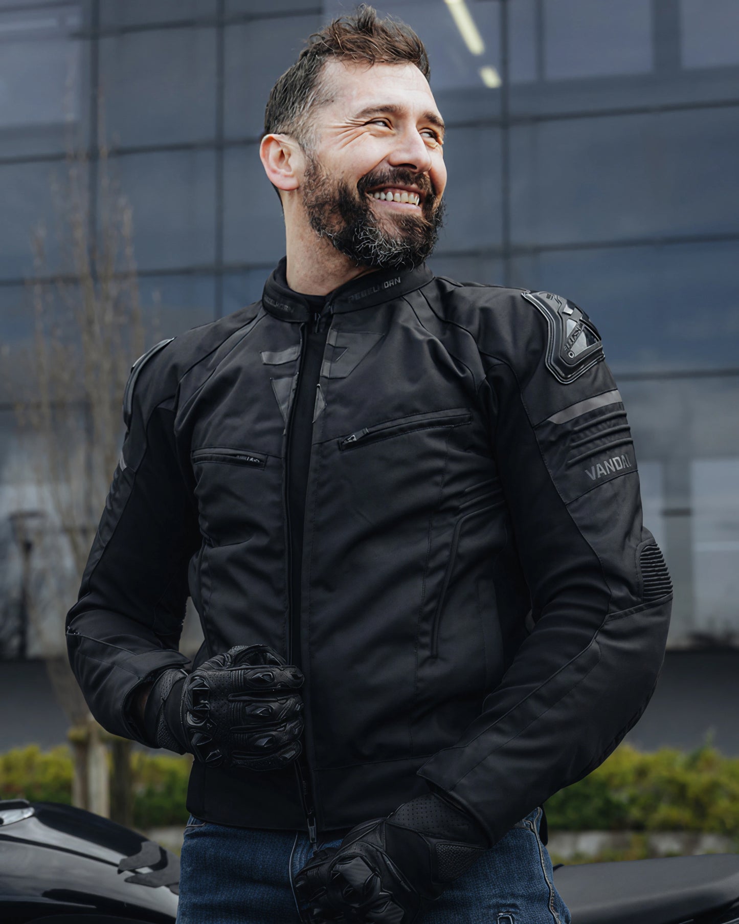 Vandal Motorcycle Jacket Black