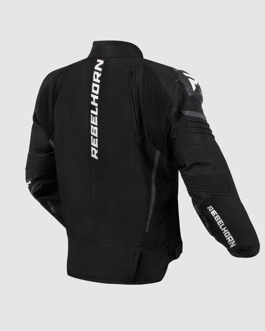 Vandal Motorcycle Jacket Black White