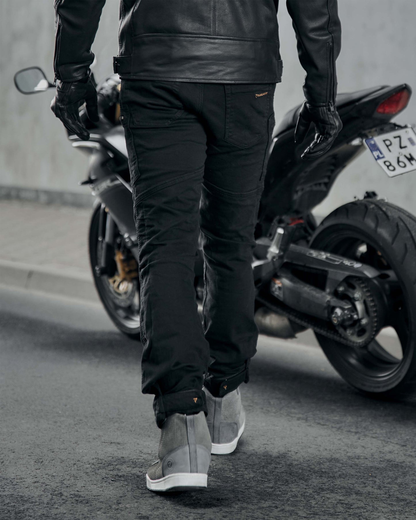 Urban III Motorcycle Jeans Washed Black