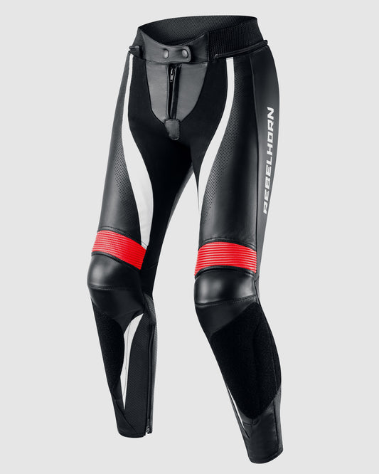 Rebel Women's Motorcycle Pants Red White