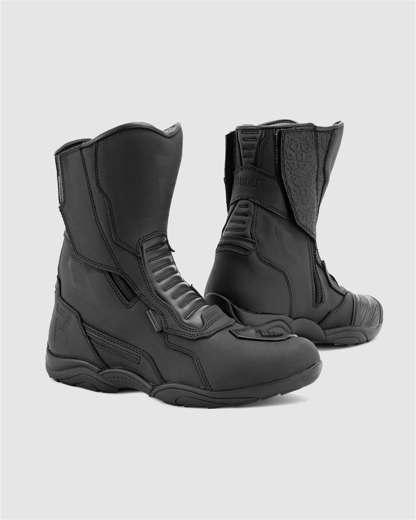 Scout Motorcycle Boots Black Matt