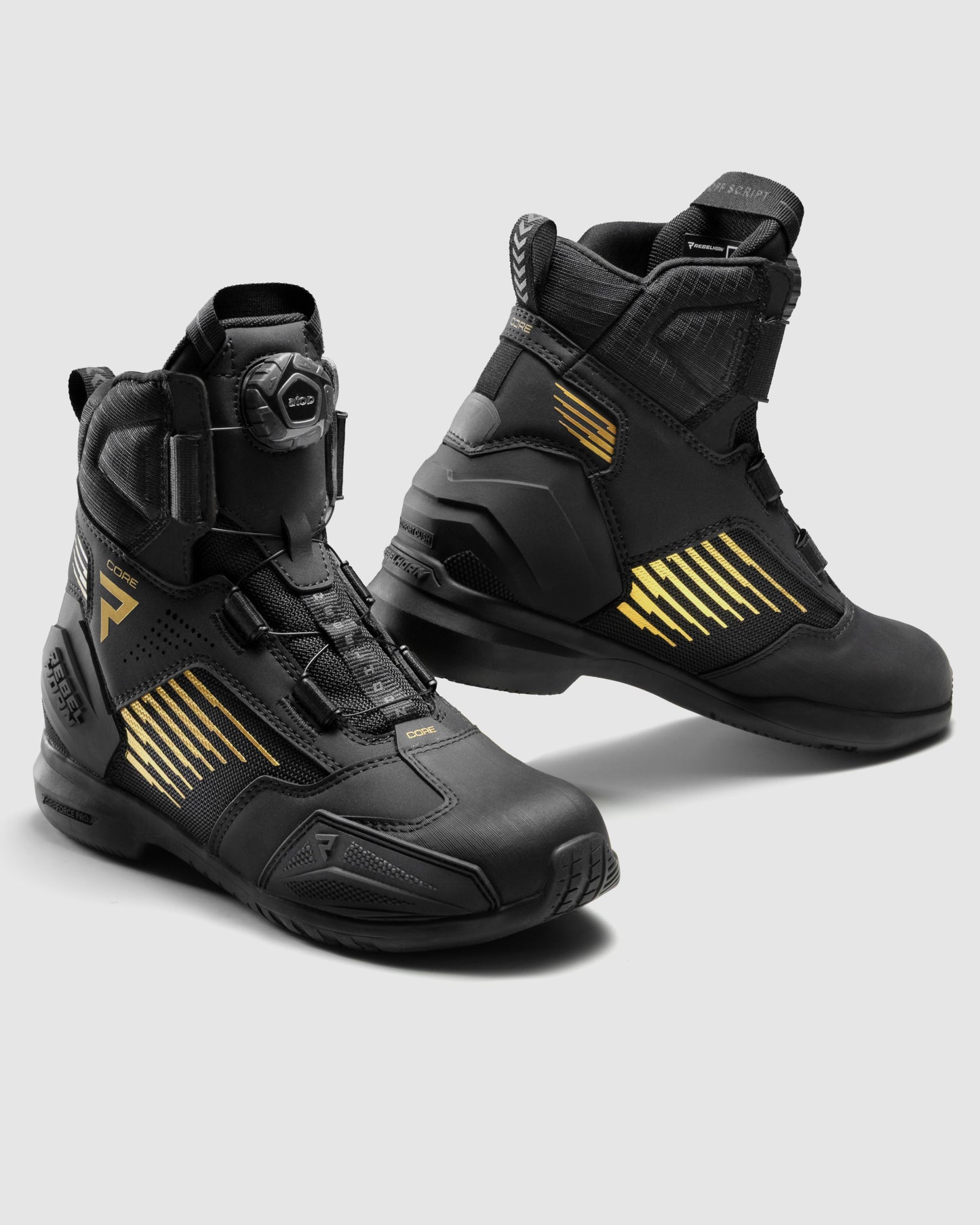 Core Motorcycle Boots Gold
