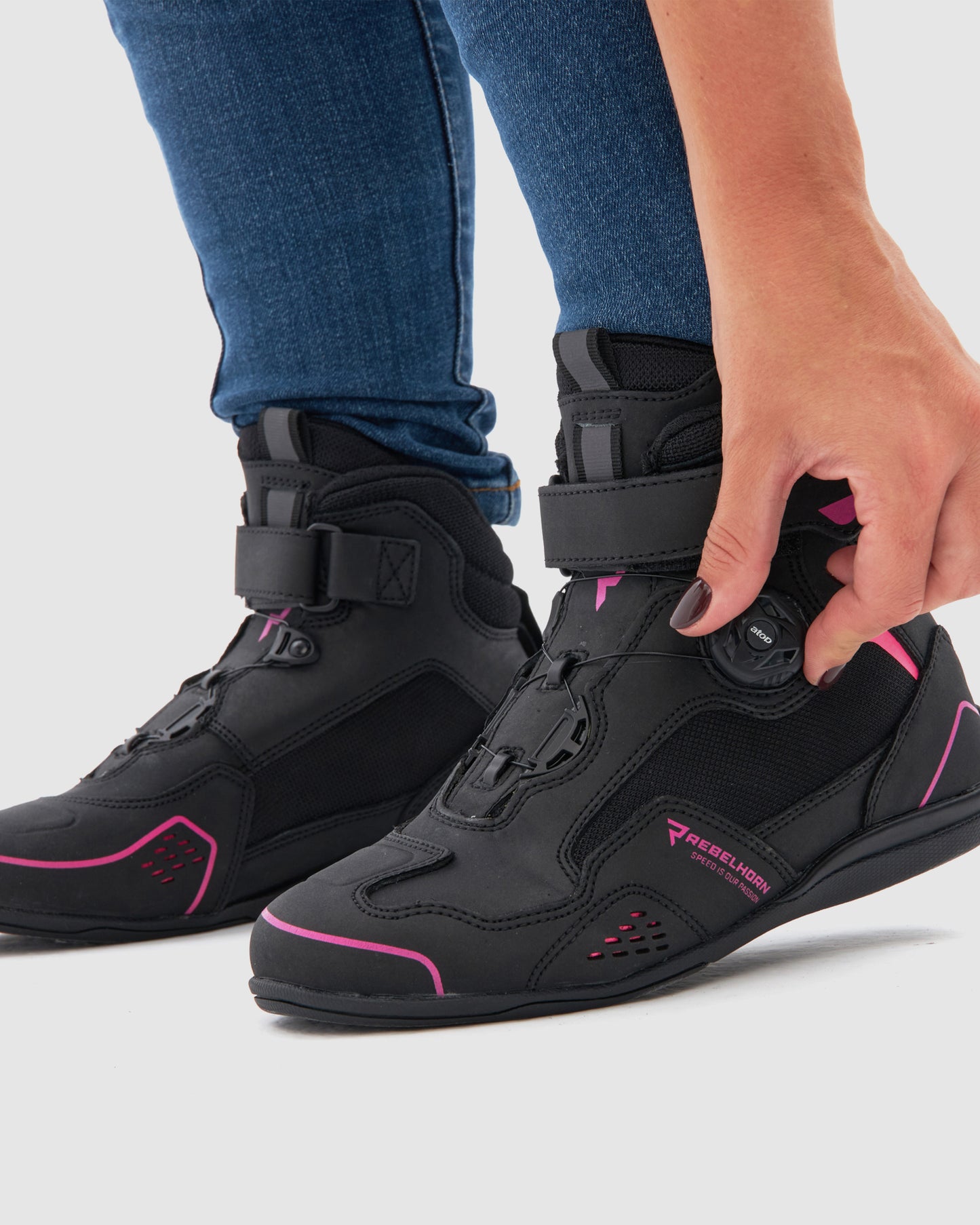 Spark II Women's Motorcycle Boots Pink