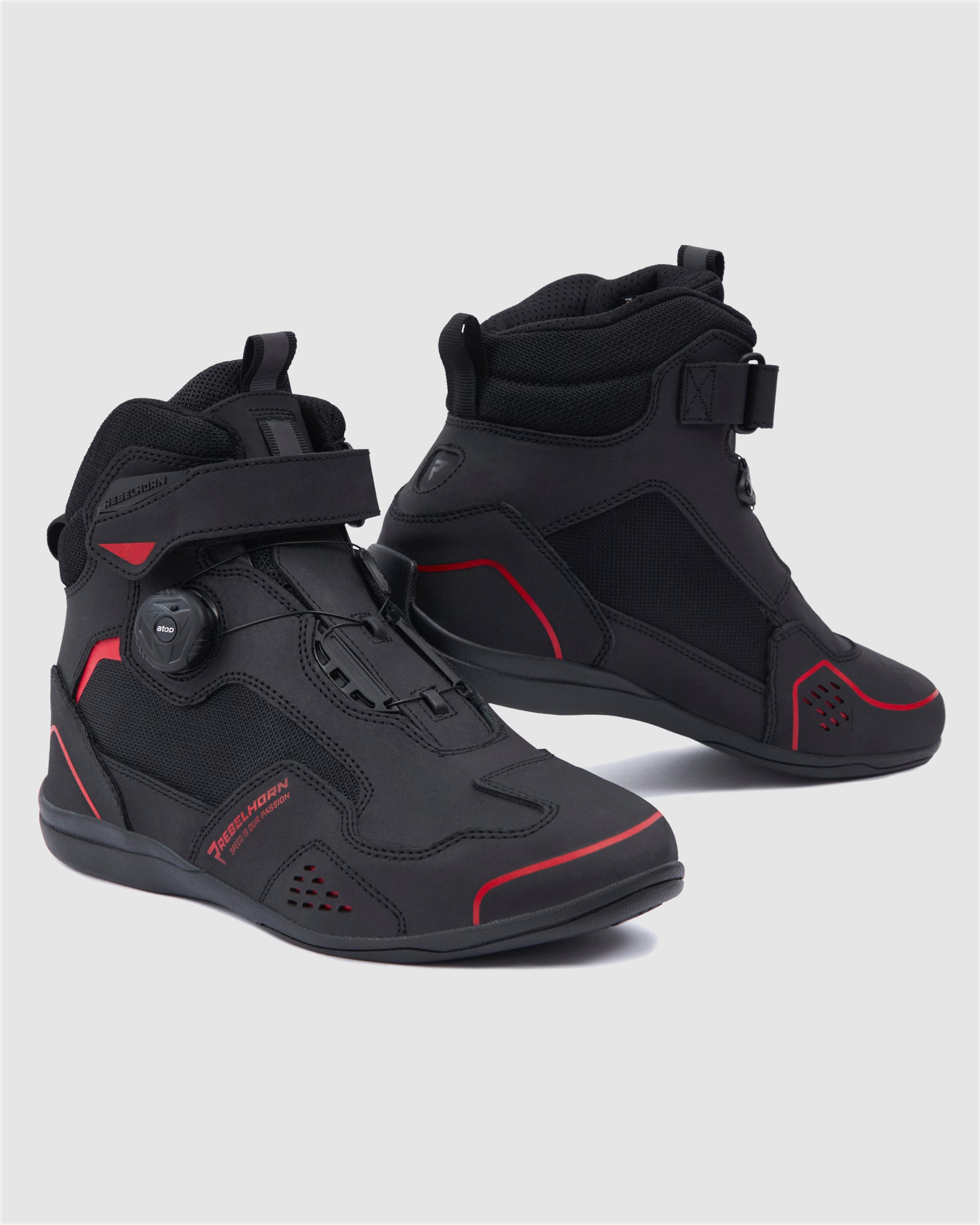 Spark II Motorcycle Boots Black | Rebelhorn Official