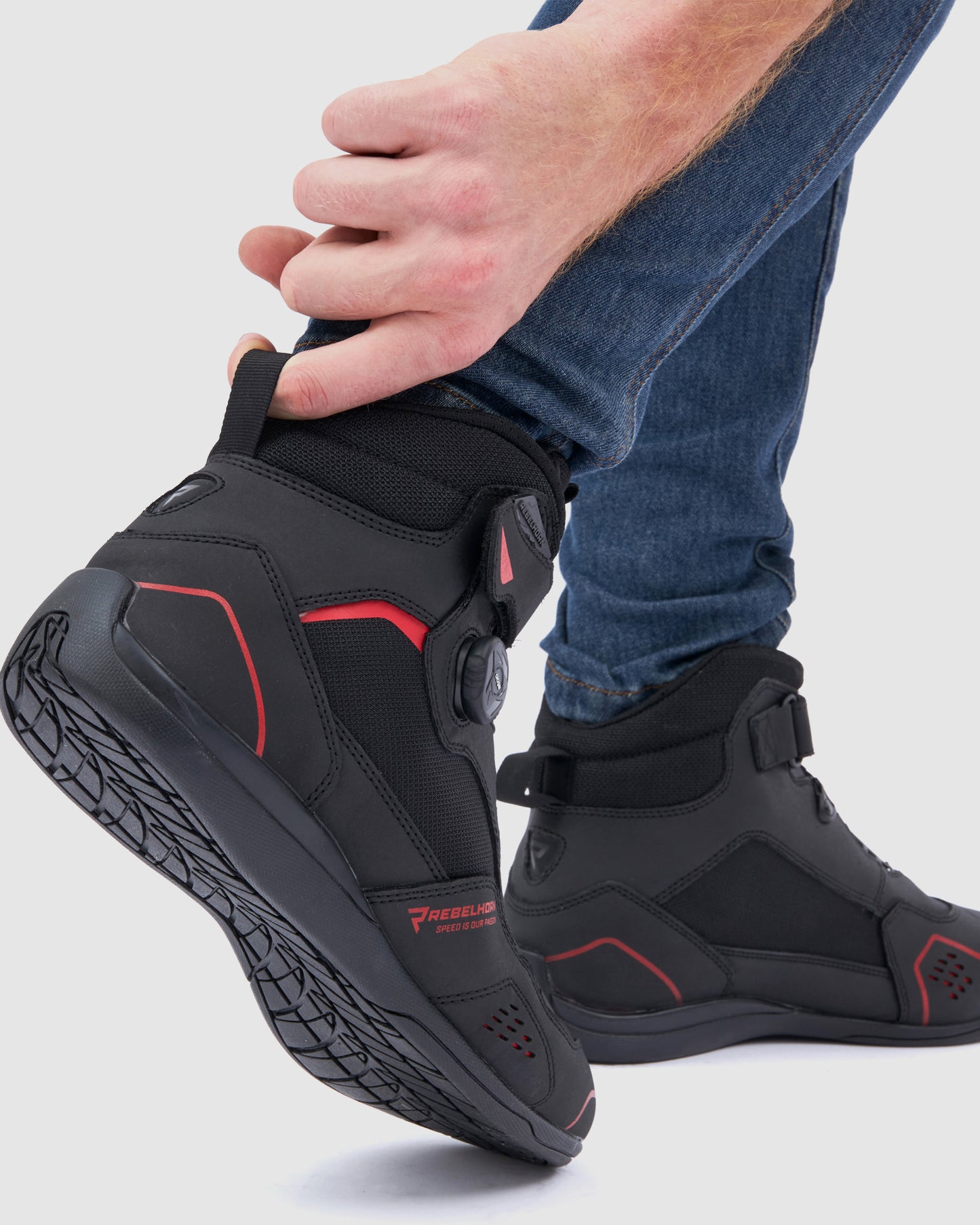 Spark II Motorcycle Boots Red