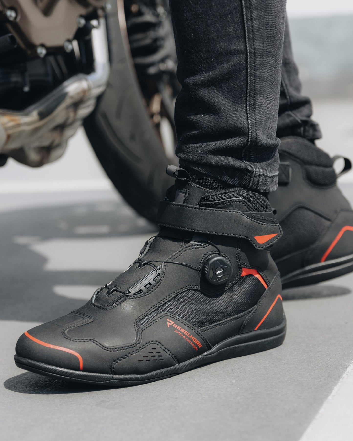Spark II Motorcycle Boots Red