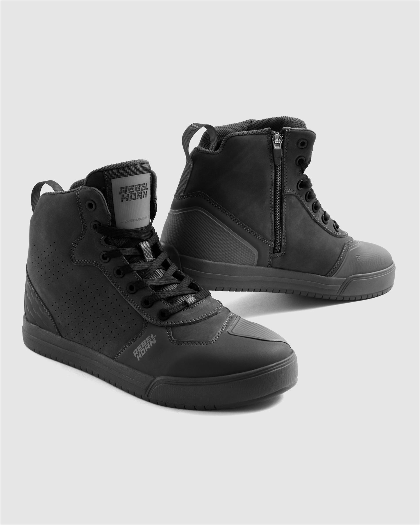 Spike Motorcycle Boots Black