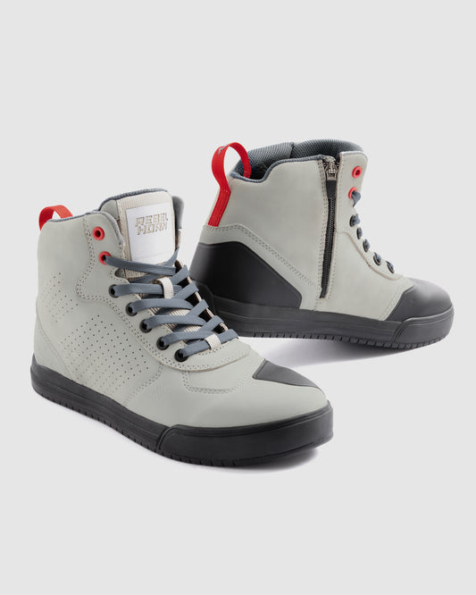 Spike Motorcycle Boots Grey