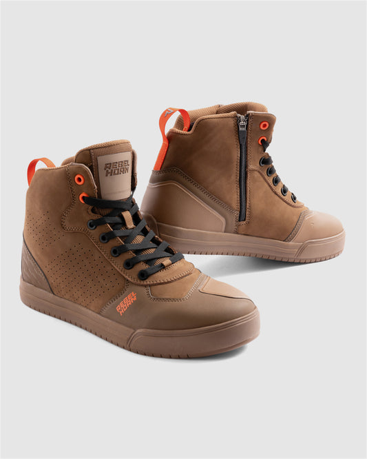 Spike Motorcycle Boots Brown