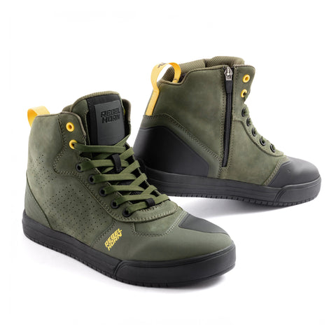 Rebelhorn Spike Olive Motorcycle Boots